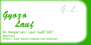 gyozo lauf business card